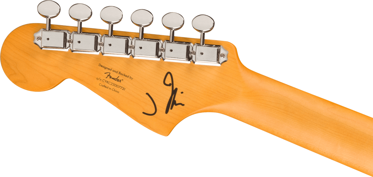 Squier J Mascis Jazzmaster®, Laurel Fingerboard, Gold Anodized Pickguard, Vintage White