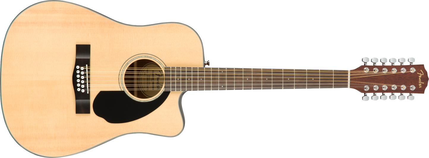 Fender CD-60SCE Dreadnought 12-string Acoustic Guitar, Walnut Fingerboard, Natural