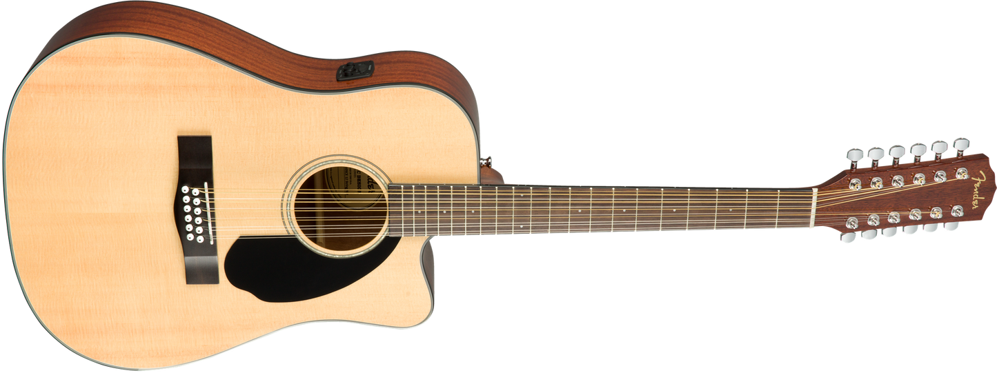 Fender CD-60SCE Dreadnought 12-string Acoustic Guitar, Walnut Fingerboard, Natural