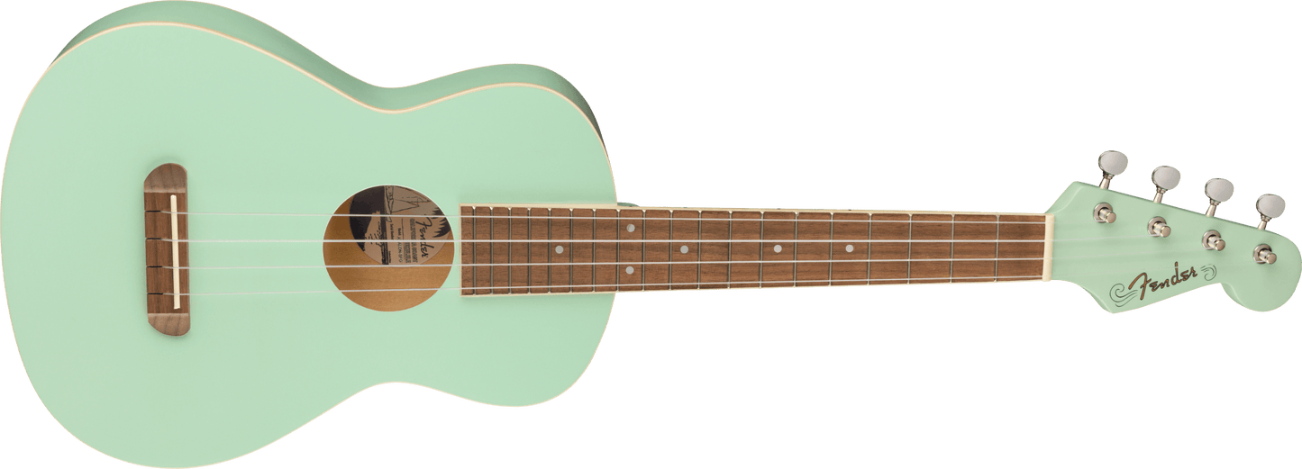 Fender Avalon Tenor Ukulele, Walnut Fingerboard, Surf Green 0970450557
