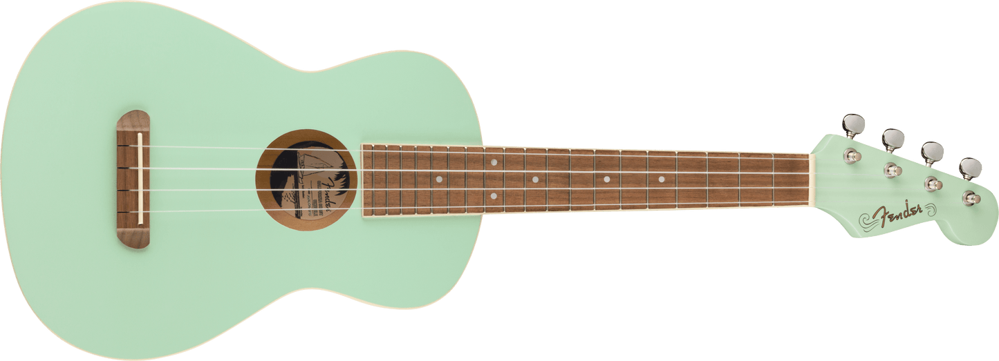 Fender Avalon Tenor Ukulele, Walnut Fingerboard, Surf Green 0970450557