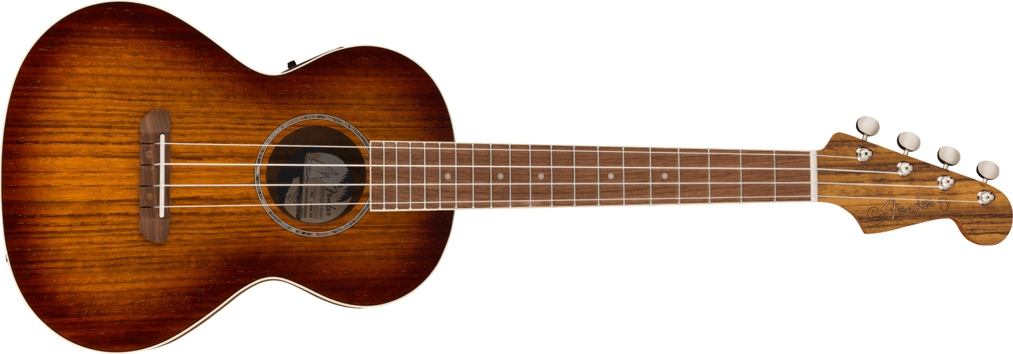 Fender Rincon Tenor Ukulele, Walnut Fingerboard, Aged Cognac Burst 0970452137