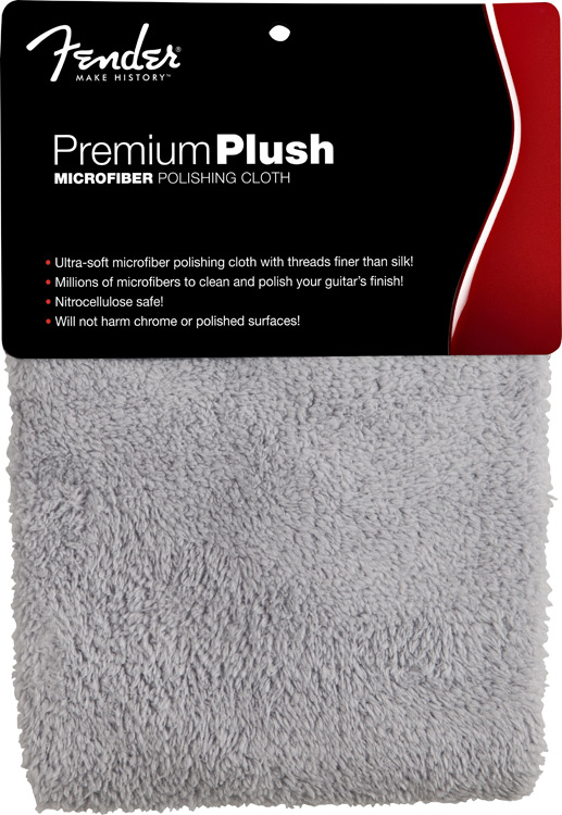 Fender Premium Plush Microfiber Polishing Cloth, Gray 0990525000