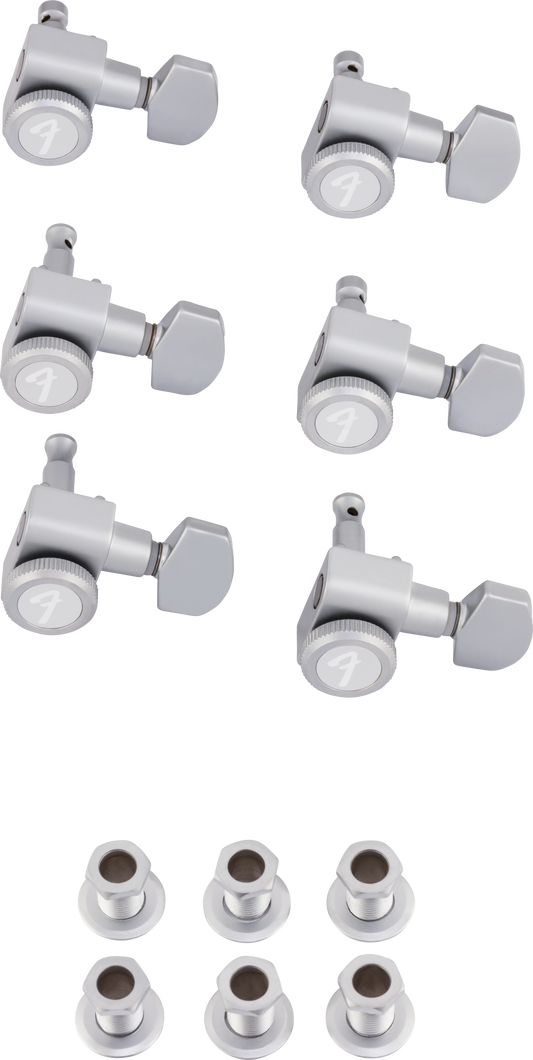 Fender Locking Stratocaster®/Telecaster® Staggered Tuning Machines, Brushed Chrome (6) 0990818000