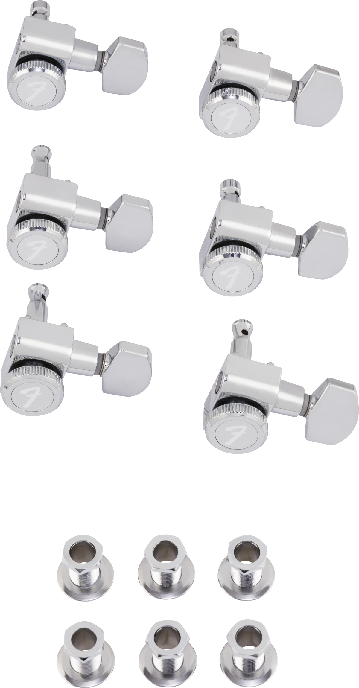 Fender Locking Stratocaster®/Telecaster® Staggered Tuning Machines (Polished Chrome) (6) 0990818100