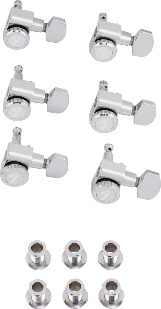Fender Locking Stratocaster®/Telecaster® Staggered Tuning Machines (Polished Chrome) (6) 0990818100