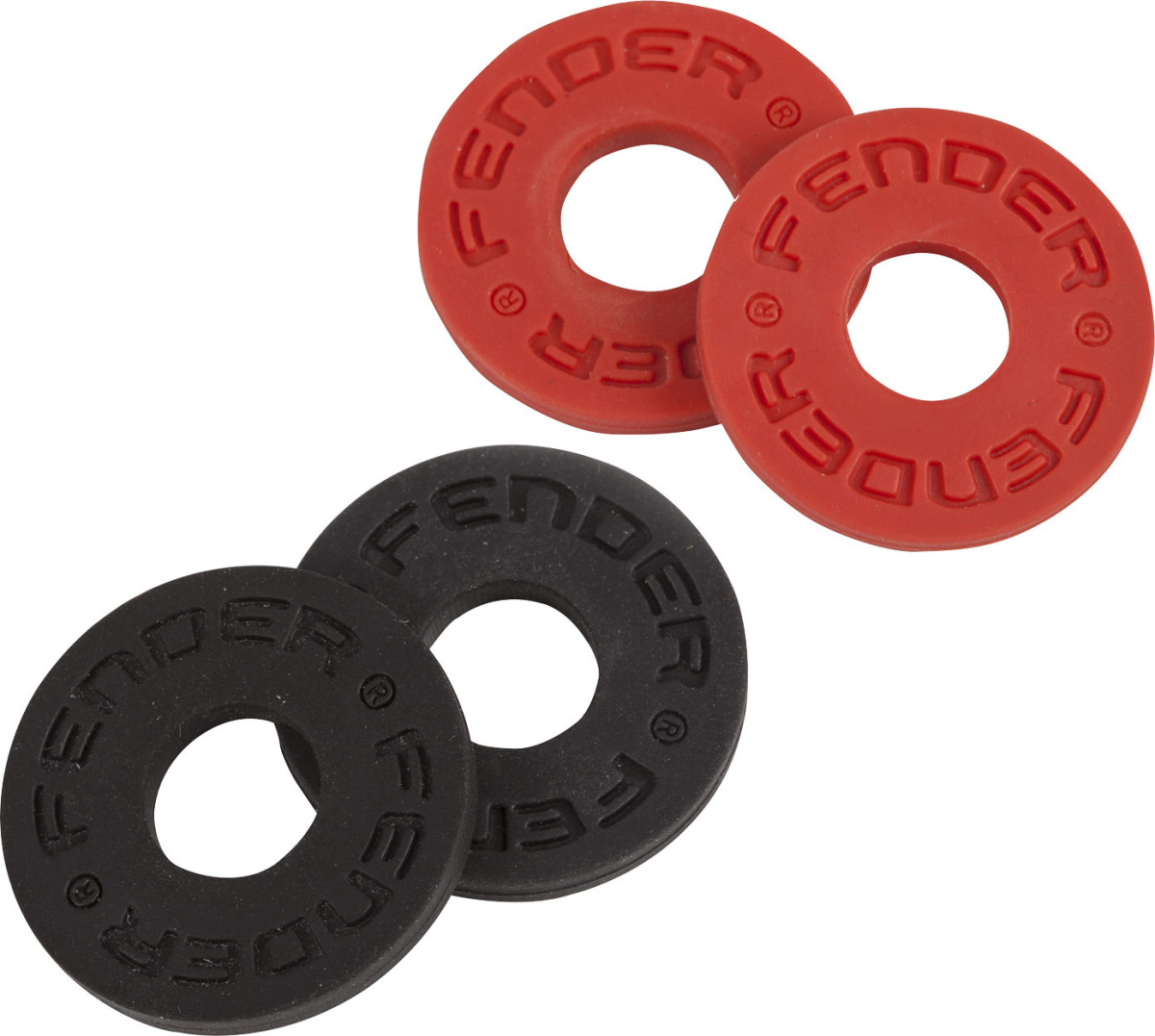 Fender® Strap Blocks 4-Pack, Black (2) and Red (2) 0990819000