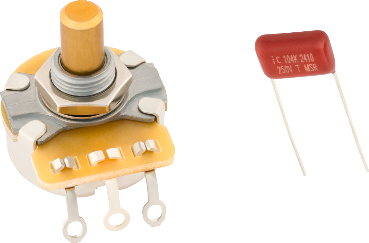 Fender Pure Vintage 250K Solid Shaft Potentiometer with Mounting Hardware