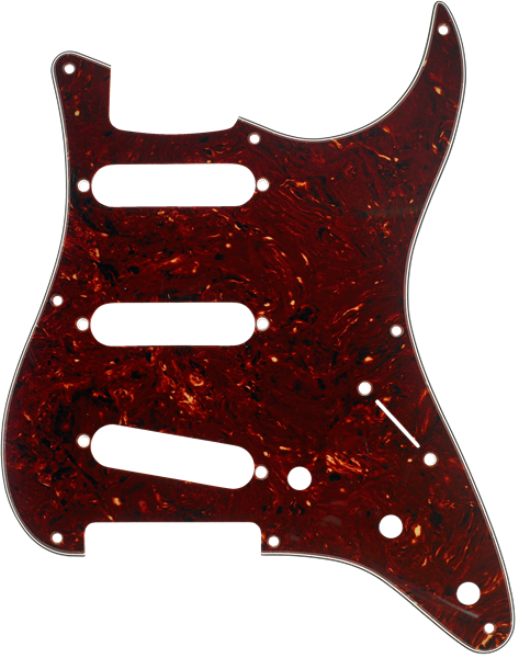 Fender Pickguard, Stratocaster® S/S/S, 8-Hole Mount, Tortoise Shell, 4-Ply 0991349000