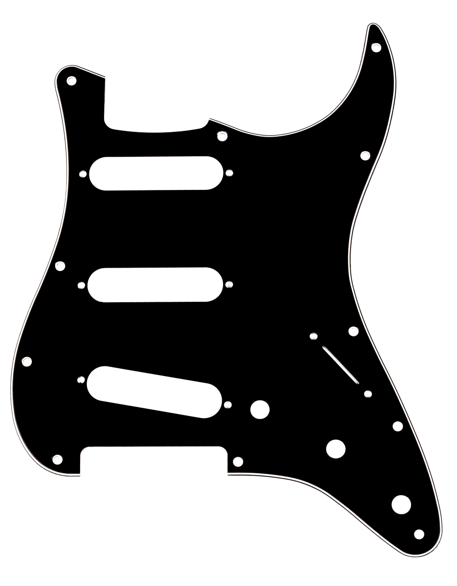 Fender Pickguard, Stratocaster® S/S/S, 11-Hole Mount, B/W/B, 3-Ply 0991359000