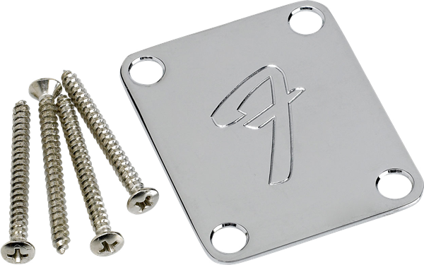 Fender 4-Bolt Vintage-Style Neck Plate "F" (Chrome) 0991448100