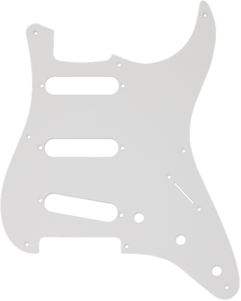 Fender Pickguard, Stratocaster® S/S/S, 8-Hole Mount, White, 1-Ply 0992017000