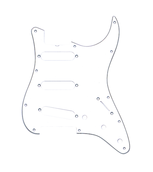 Fender Pickguard, Stratocaster® S/S/S, 11-Hole Vintage Mount (with Truss Rod Notch), White, 3-Ply 0992018000