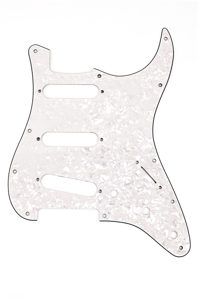 Fender Pickguard, Stratocaster® S/S/S, 11-Hole Mount, White Pearl, 4-Ply 0992140000