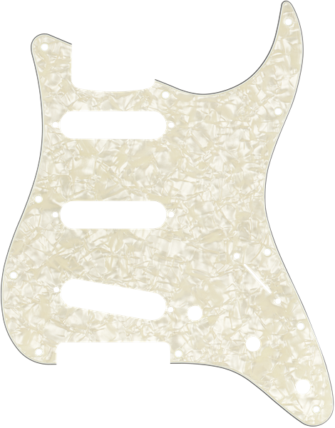 Fender Pickguard, Stratocaster® S/S/S, 11-Hole Mount, Aged White Pearl, 4-Ply 0992140001