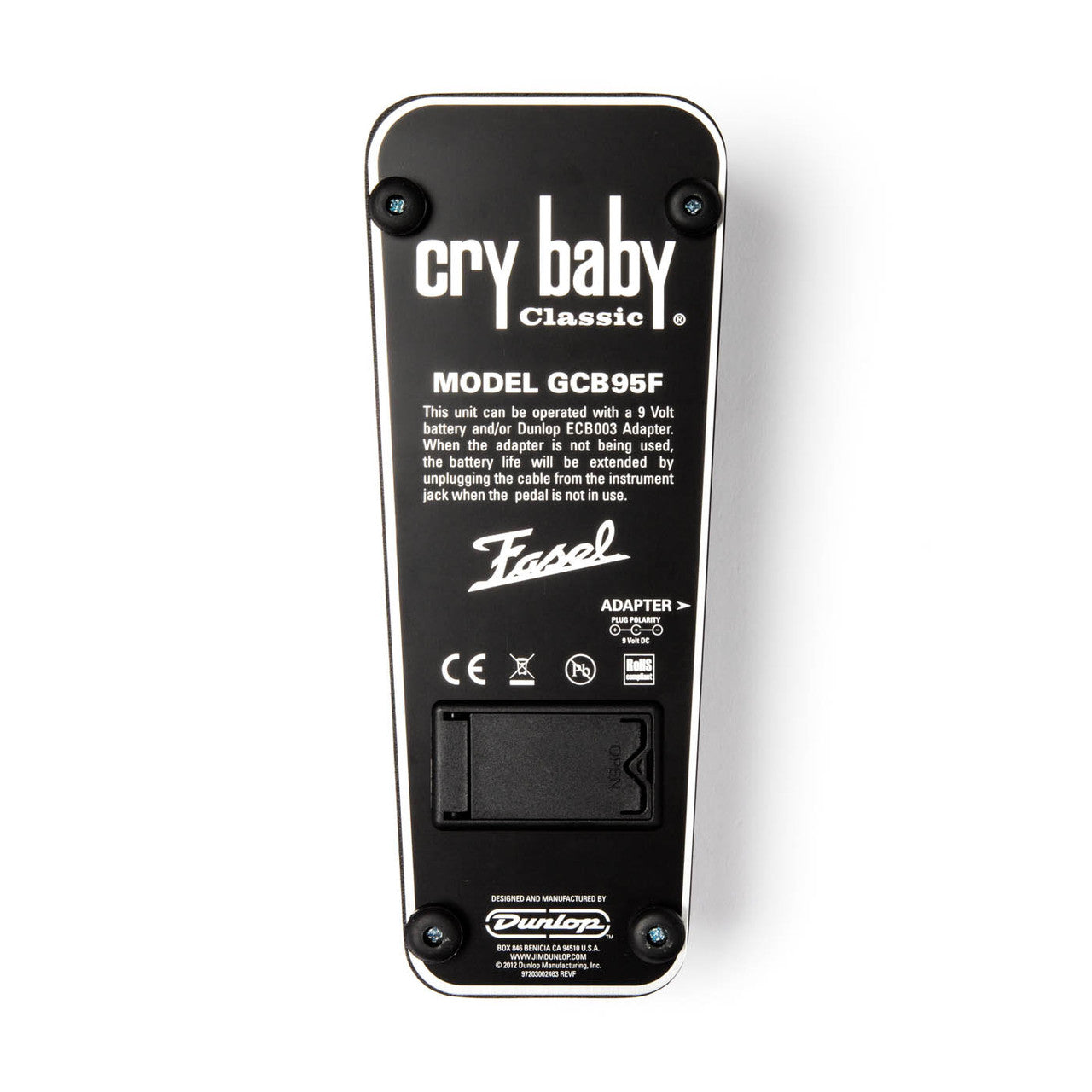 DUNLOP CRY BABY CLASSIC WAH PEDAL - GCB95F - Poppa's Music