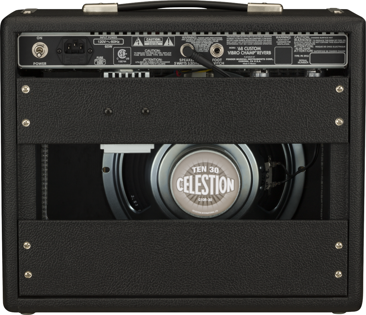 Fender '68 Custom Vibro Champ® Reverb, 120V 5 Watt Guitar Tube Amp 2279000000