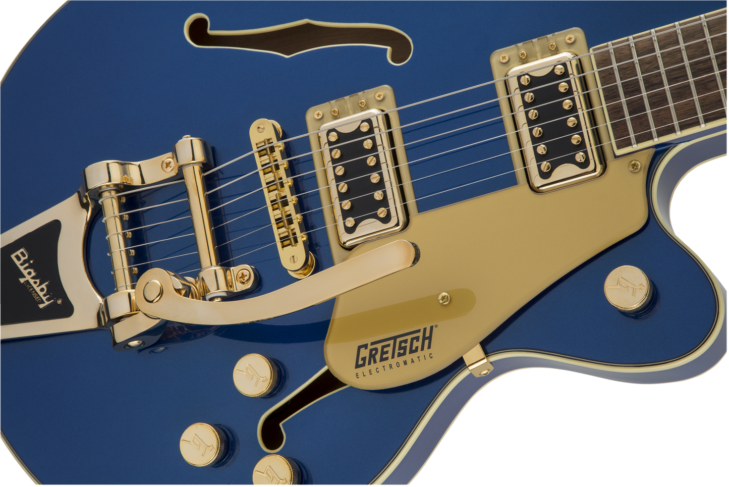 Gretsch G5655TG Electromatic® Center Block Jr. Single-Cut with Bigsby® and Gold Hardware, Laurel Fingerboard, Azure Metallic 2509700551