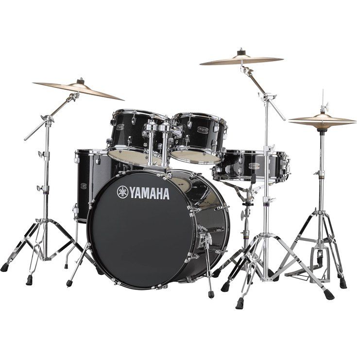 Yamaha Rydeen 5 Piece Shell Pack with 22" Bass Drum, Black Glitter