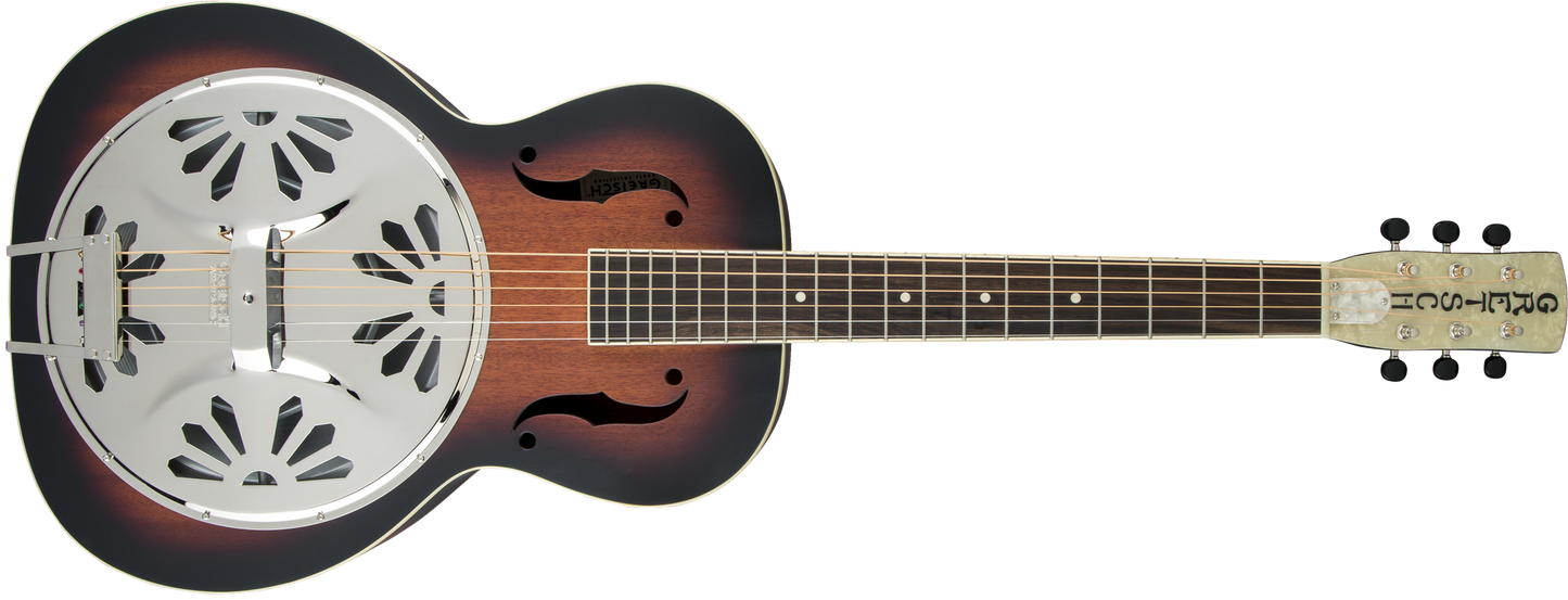 Gretsch G9220 Bobtail™ Round-Neck A.E., Mahogany Body Spider Cone Resonator Guitar, Fishman® Nashville Resonator Pickup, 2-Color Sunburst 2716013503