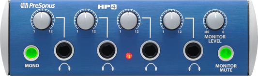 PreSonus® HP4 4-Channel Headphone Amplifier, Blue - Poppa's Music 