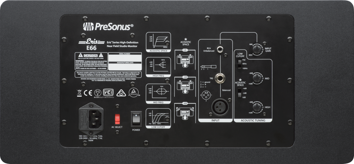 PreSonus® Eris® E66 Studio Monitor, Black - Poppa's Music