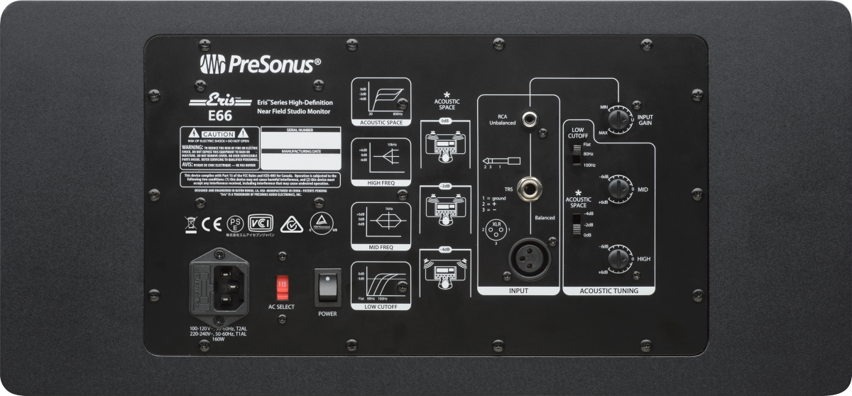 PreSonus® Eris® E66 Studio Monitor, Black - Poppa's Music 