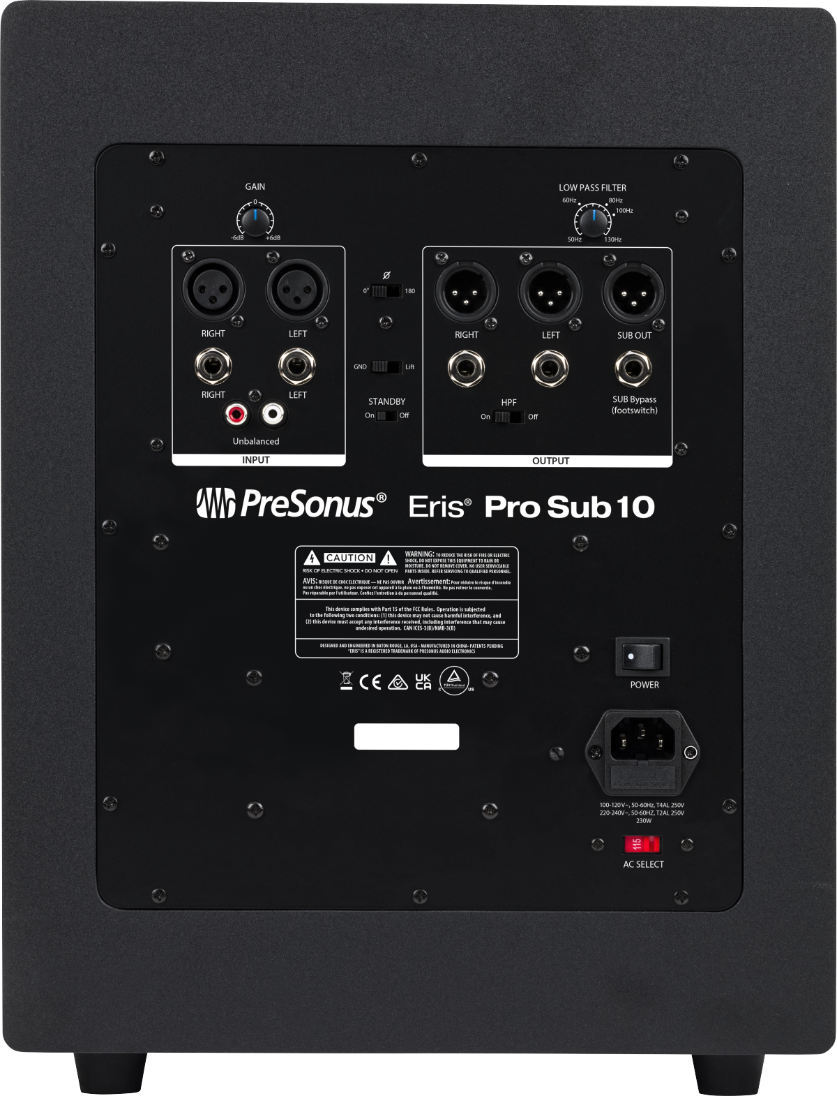 PreSonus® Eris® Pro Sub 10, Black - Poppa's Music