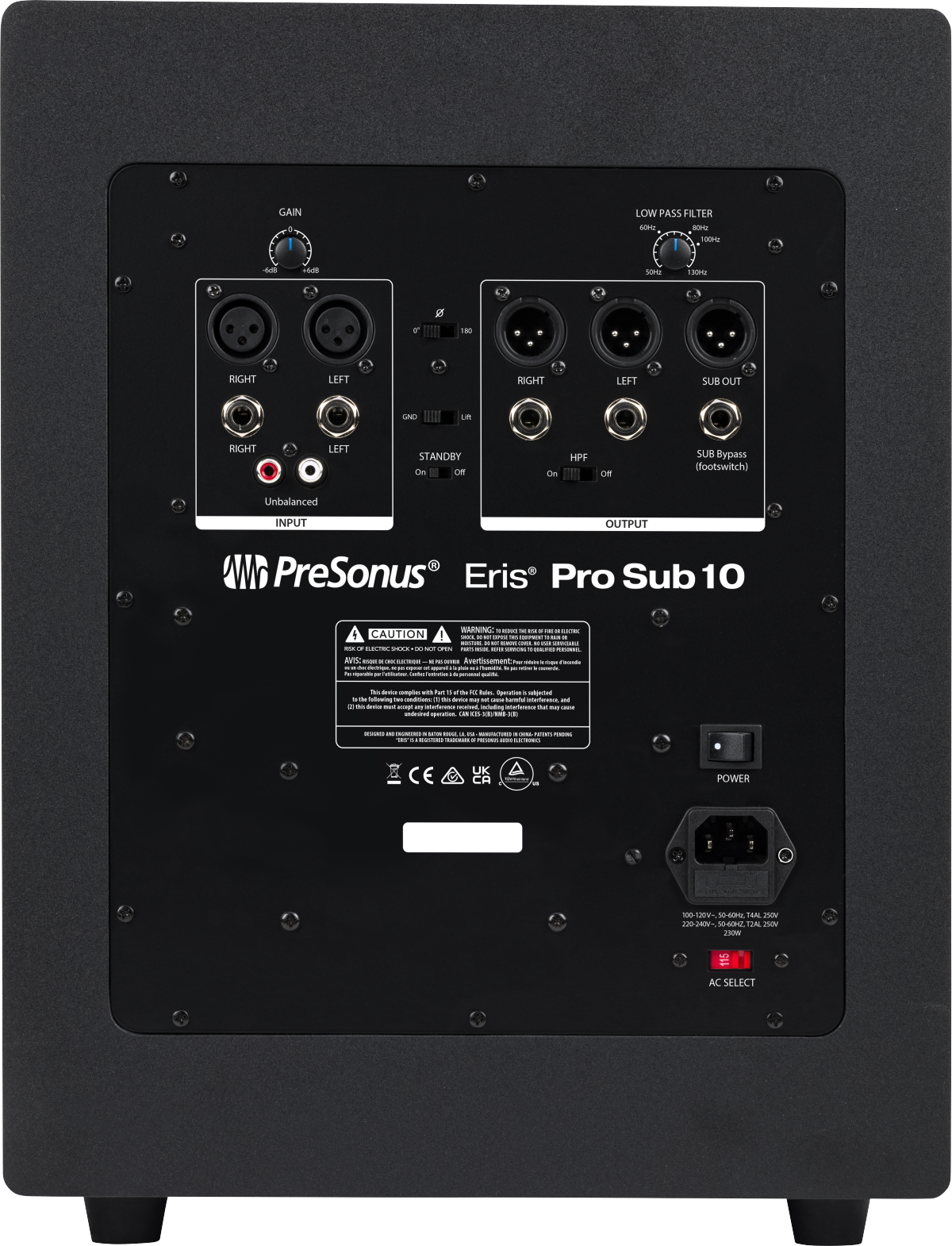 PreSonus® Eris® Pro Sub 10, Black - Poppa's Music 