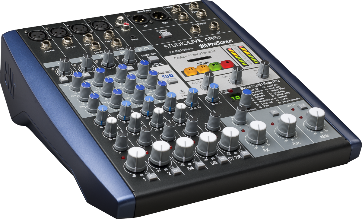 PreSonus® StudioLive® AR8c Analog Mixer, Blue - Poppa's Music