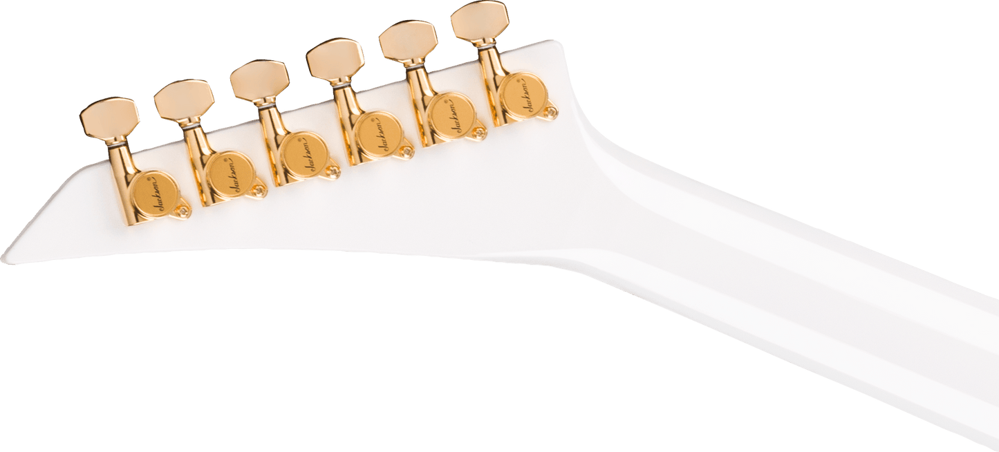 Jackson MJ Series Rhoads RR24MG, Ebony Fingerboard, White with Black Pinstripes Gold Hardware with Floyd Rose 2904001876