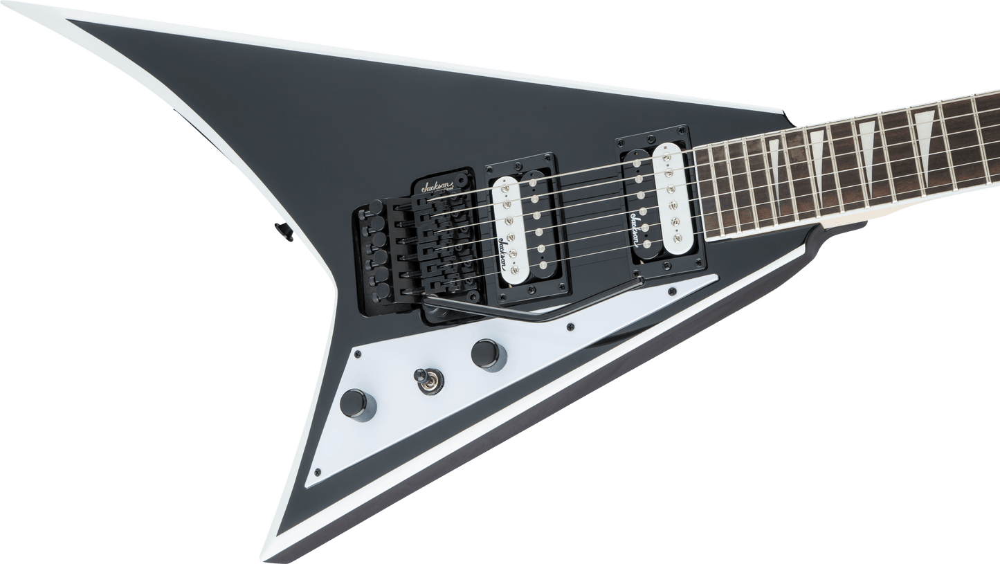 Jackson JS Series Rhoads JS32, Amaranth Fingerboard, Black with White Bevels 2910137572
