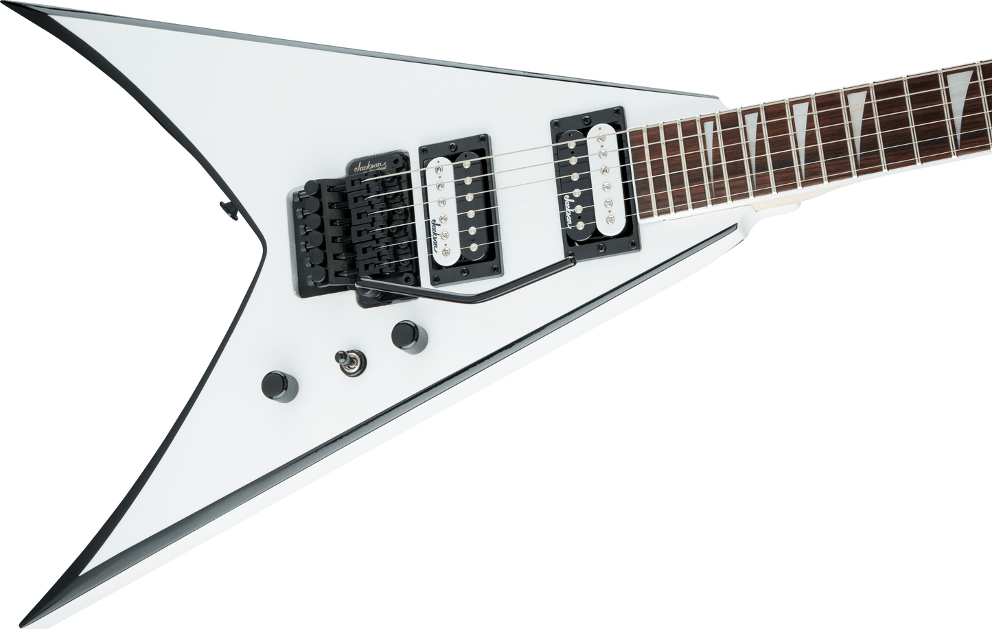 Jackson JS Series King V™ JS32, Amaranth Fingerboard, White with Black Bevels 2910224577