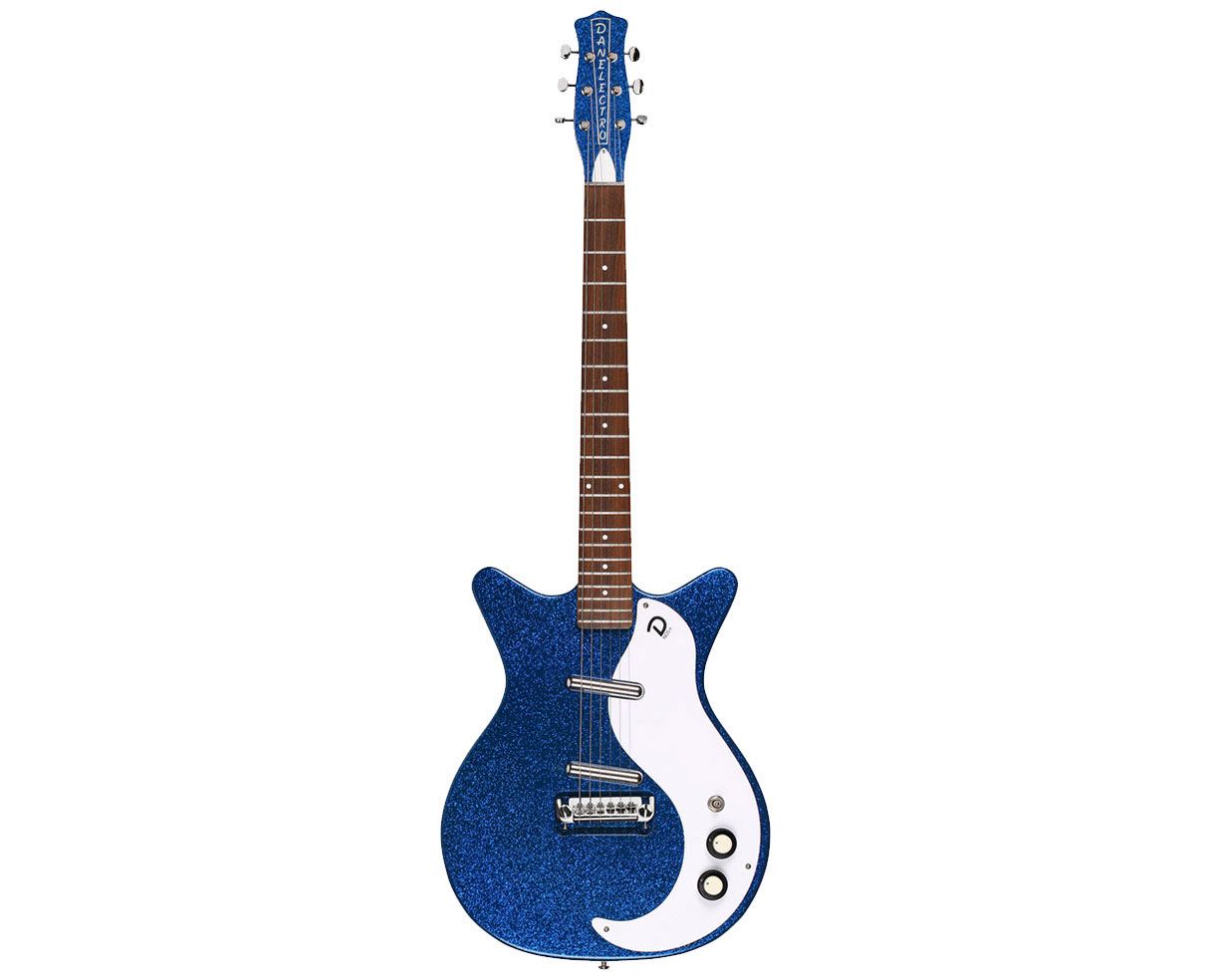 Danelectro 59 MOD NOS+ Electric Guitar Blue Metal Flake