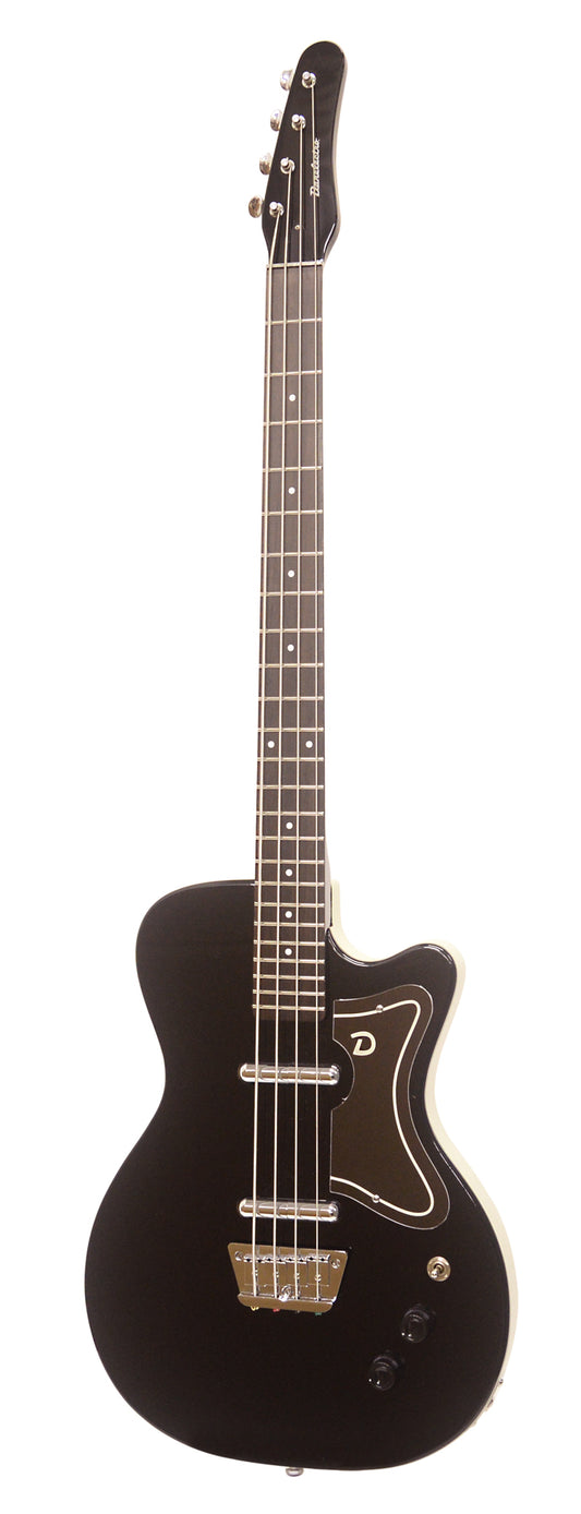 Danelectro '56 Single Cut Bass Black Dolphin Headstock