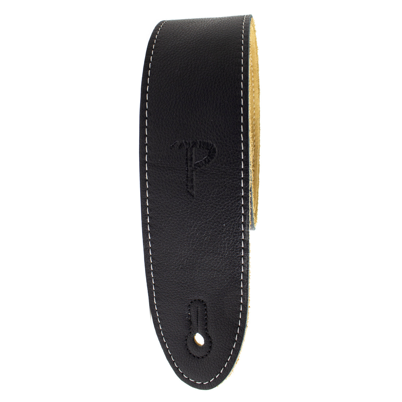Perri's 2" Soft Italian Leather Black Guitar Strap