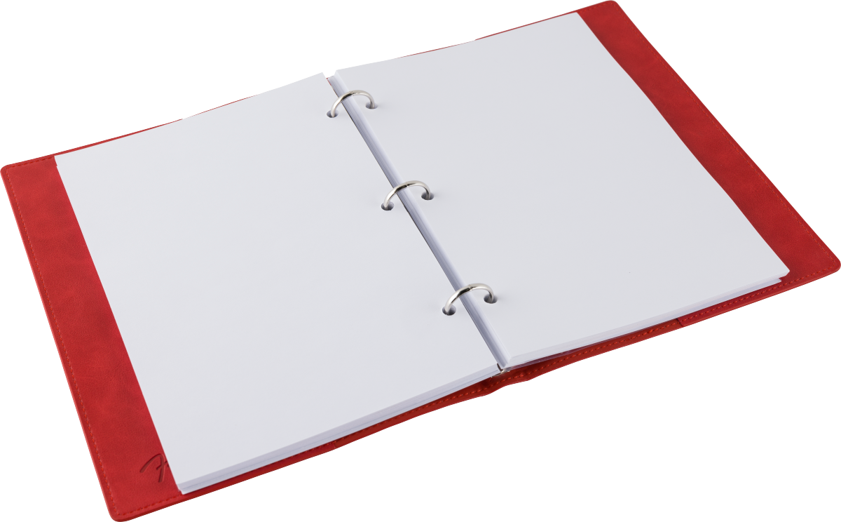 Fender™ Vegan Leather Music Note Book, Dakota Red