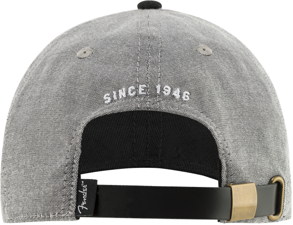 Fender Fender® Hipster Dad Hat, Gray and Black, One Size Fits Most 9190121000