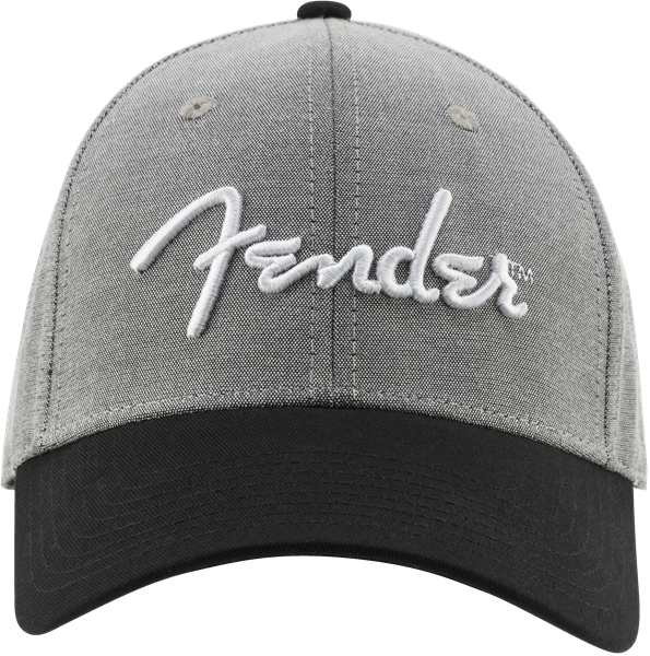 Fender Fender® Hipster Dad Hat, Gray and Black, One Size Fits Most 9190121000
