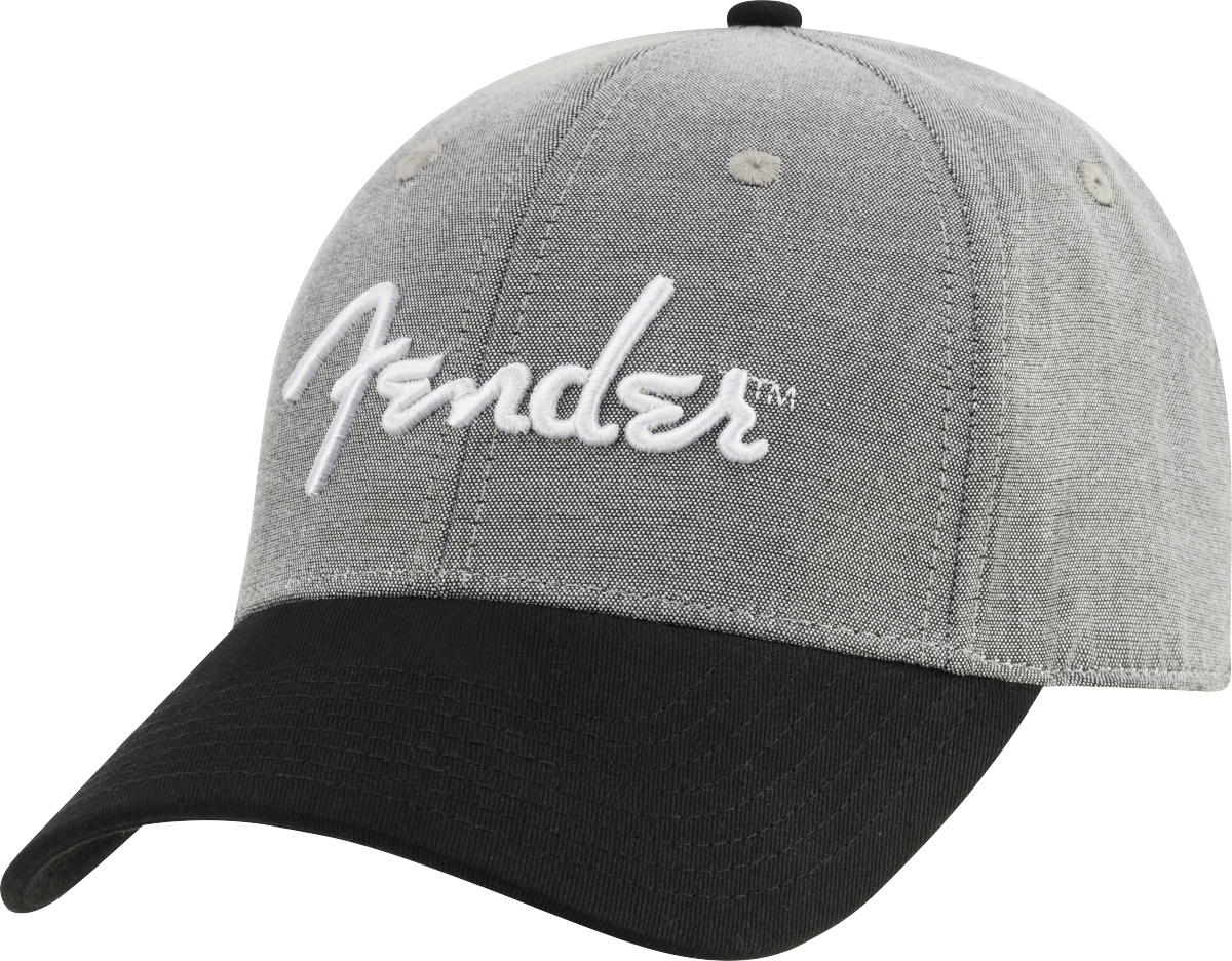 Fender Fender® Hipster Dad Hat, Gray and Black, One Size Fits Most 9190121000