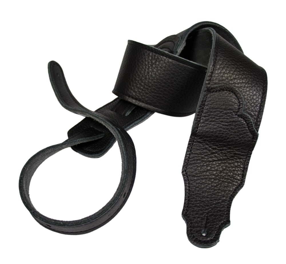 Franklin Original Black Glove Leather 2.5" Guitar Strap