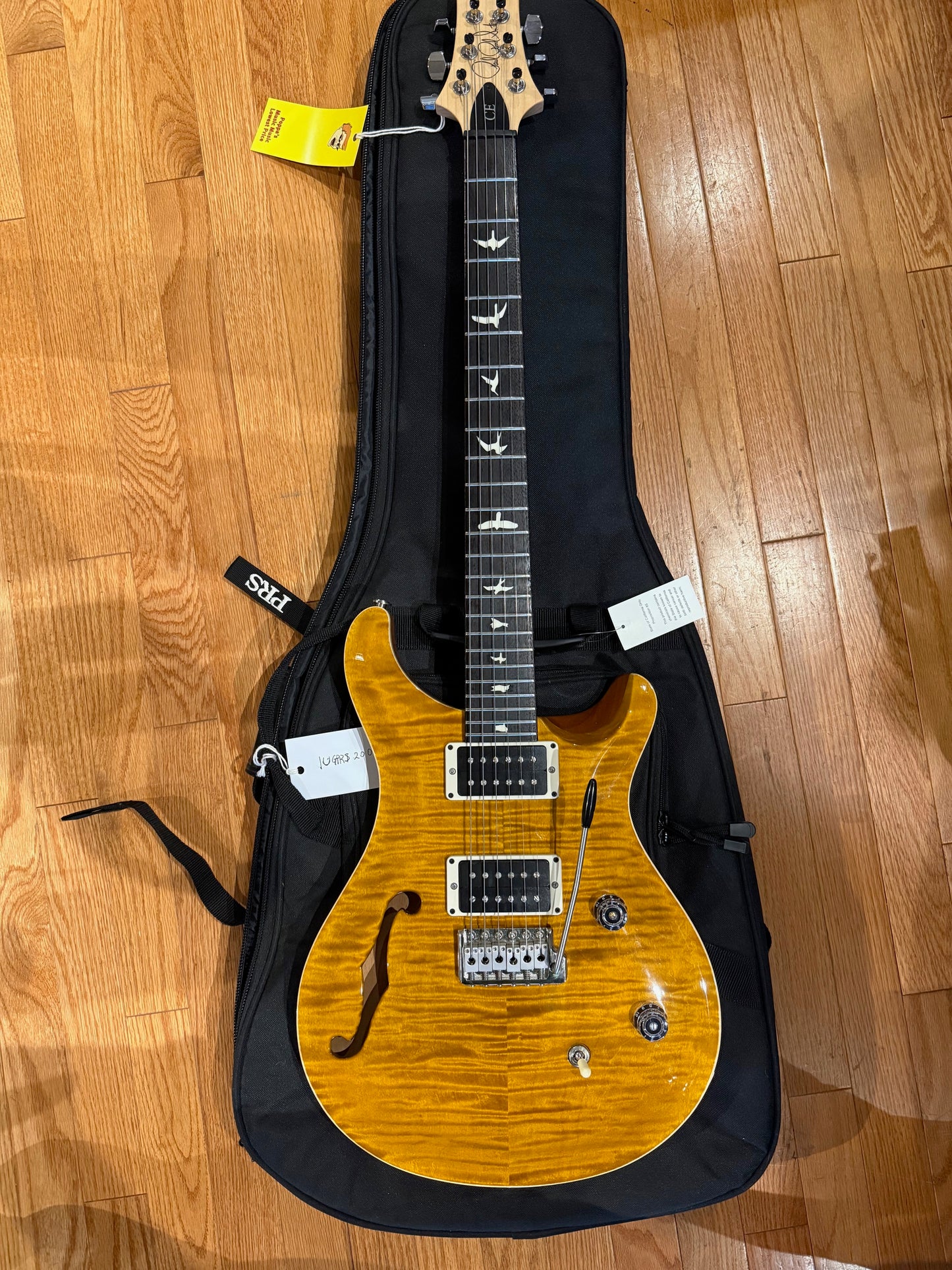 PRS 2020 CE Semi Hollow Guitar Amber with Original Gig Bag