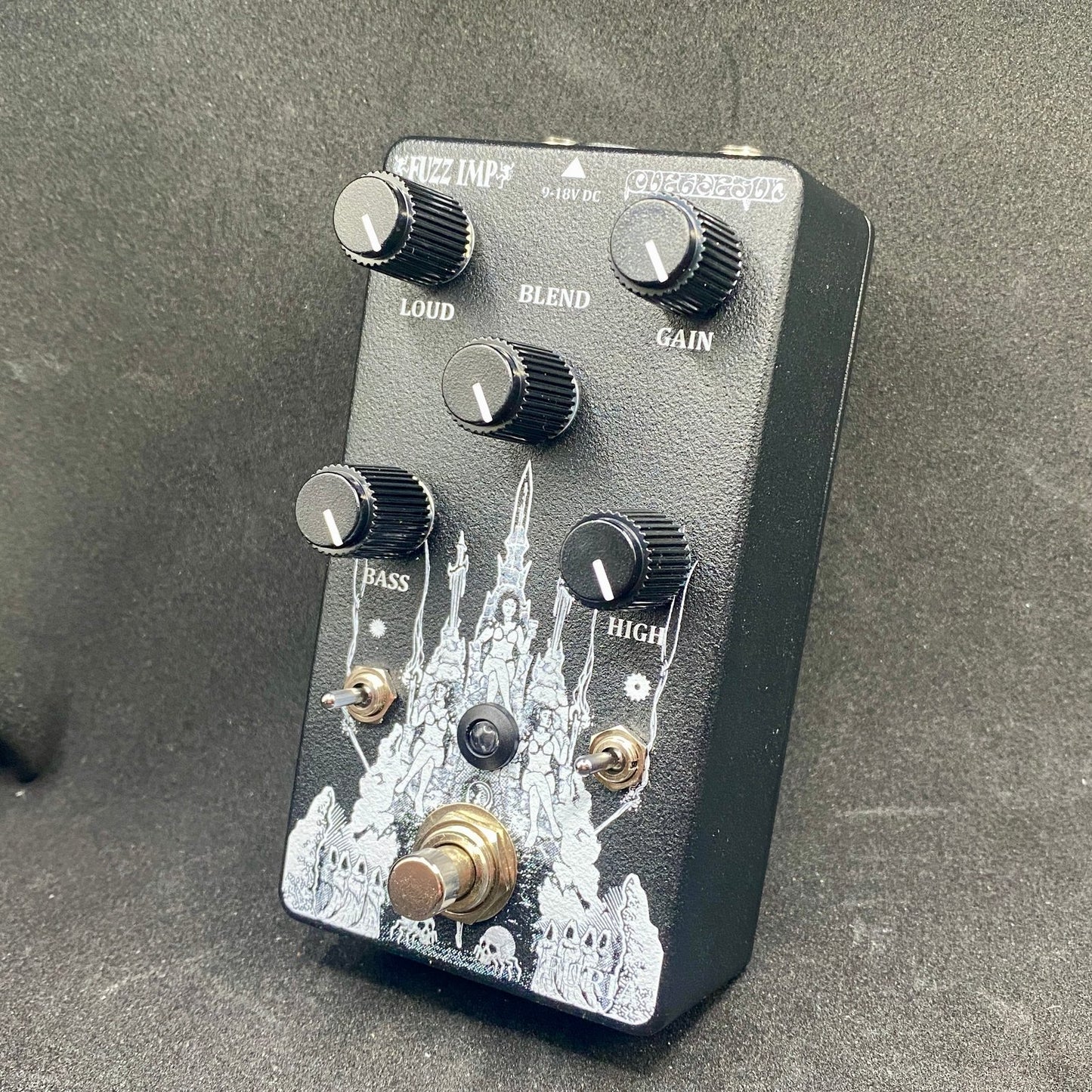 Fuzz Imp Furia Heavy Metal Distortion Pedal, Black Enclosure