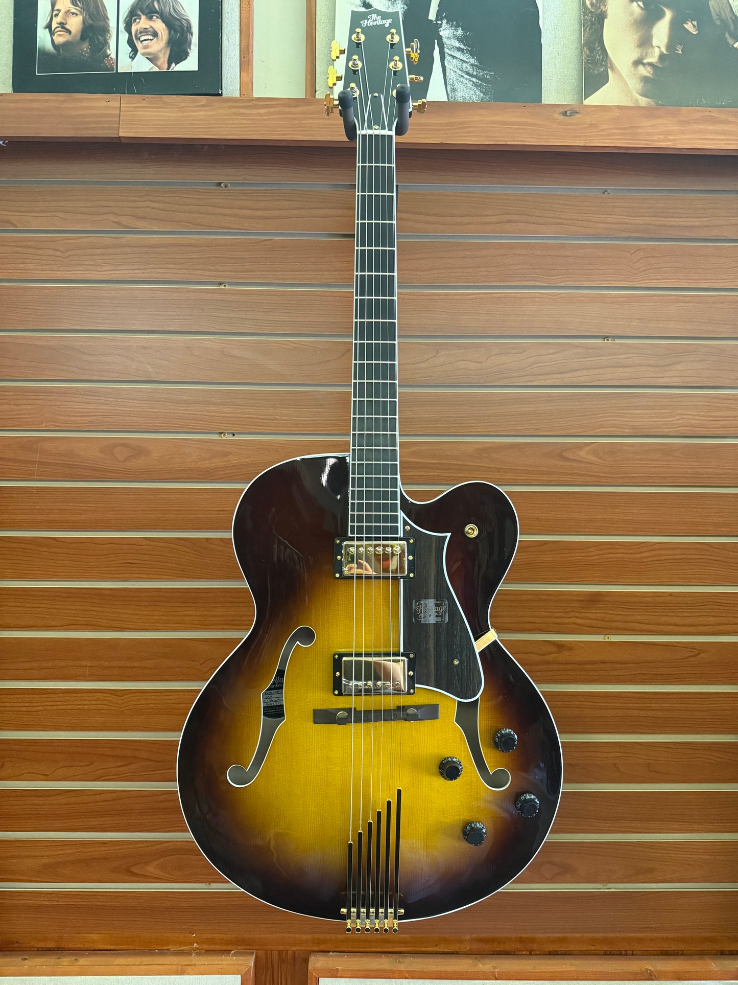 Heritage Standard Collection Eagle Classic Hollow Electric Guitar with Case, Original Sunburst