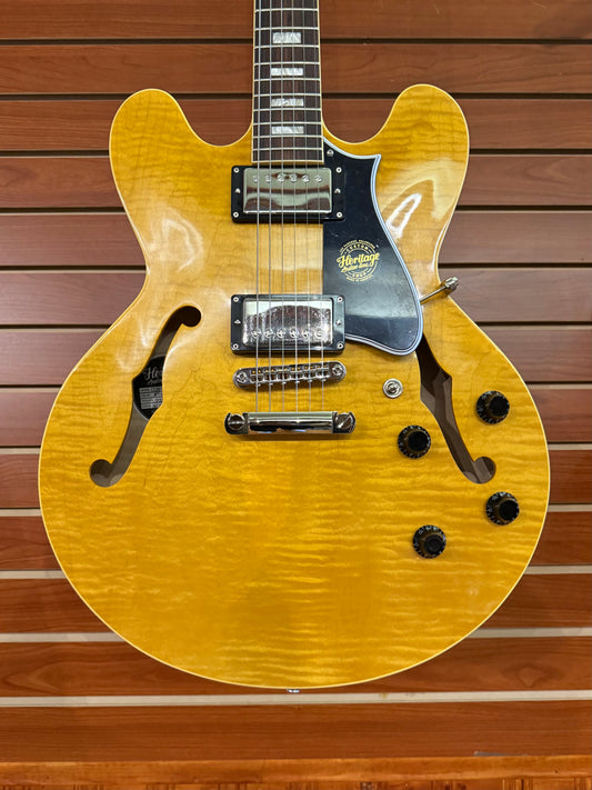 Heritage Custom Shop Core Collection H-535 Electric Guitar with Case, Antique Natural — HRT-011113104