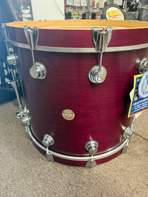 Used 1999 Drum Workshop DW Collectors Series 4 Piece Maple Kit Cherry Satin Oil