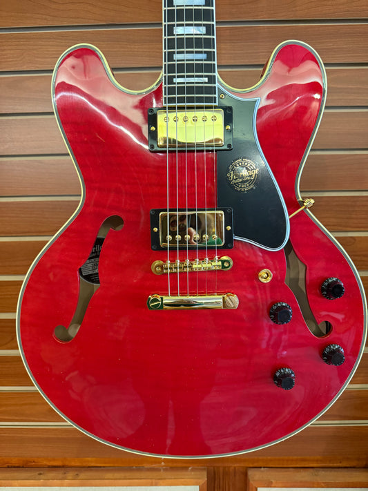 Heritage Custom Shop Core Collection H-555 Electric Guitar, Translucent Cherry — HRT-011131111