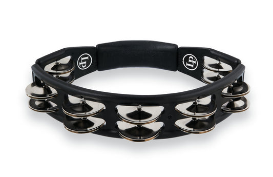 Latin Percussion LP150 Cyclops Handheld Tambourine - Black with Steel Jingles - Poppa's Music