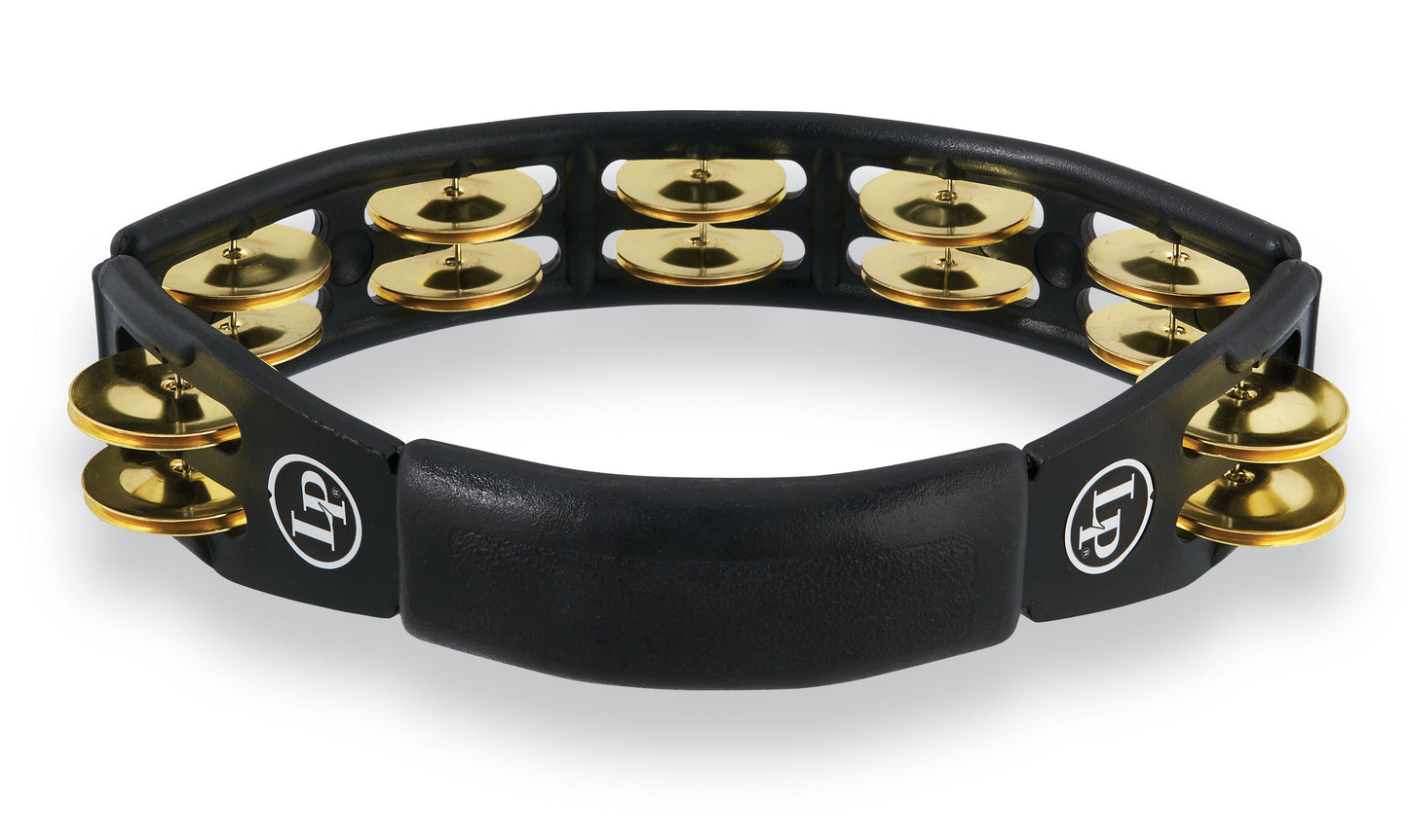 Latin Percussion LP170 Cyclops Handheld Tambourine - Black with Brass Jingles - Poppa's Music