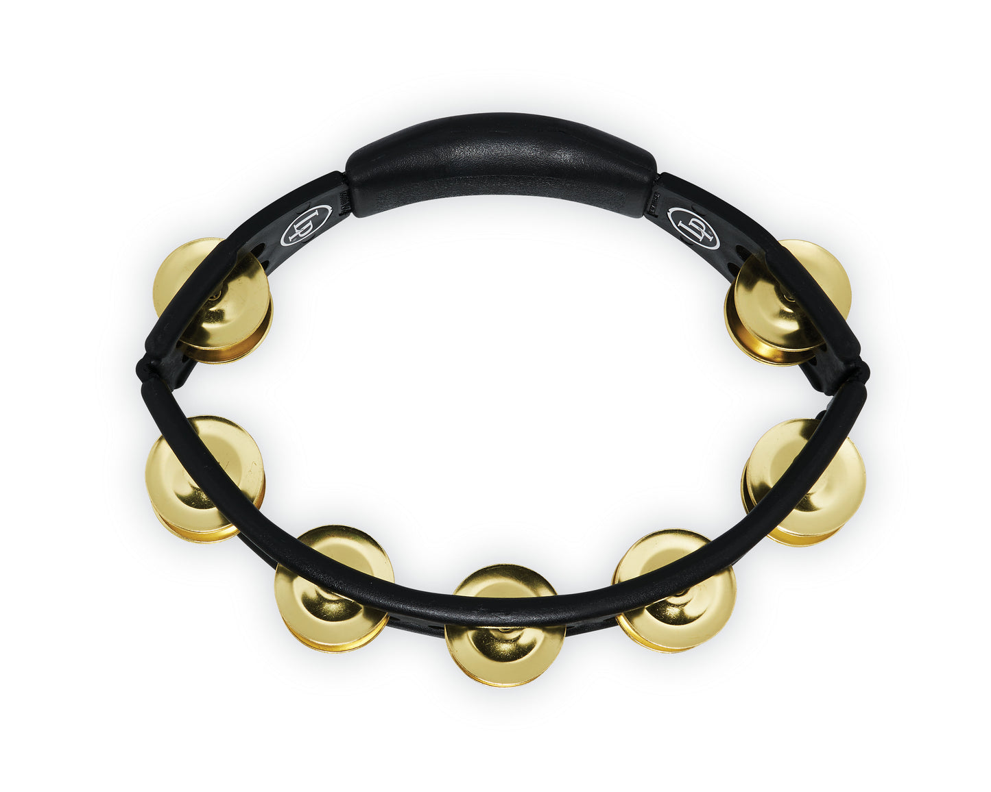 Latin Percussion LP170 Cyclops Handheld Tambourine - Black with Brass Jingles - Poppa's Music